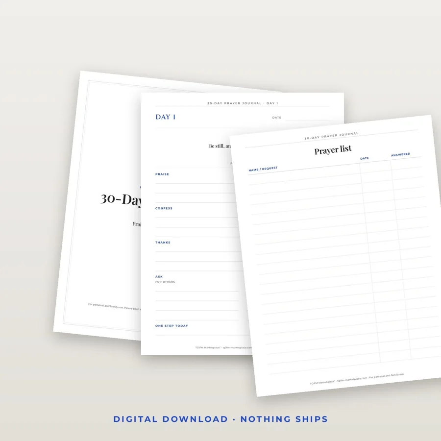 30-Day Prayer Journal