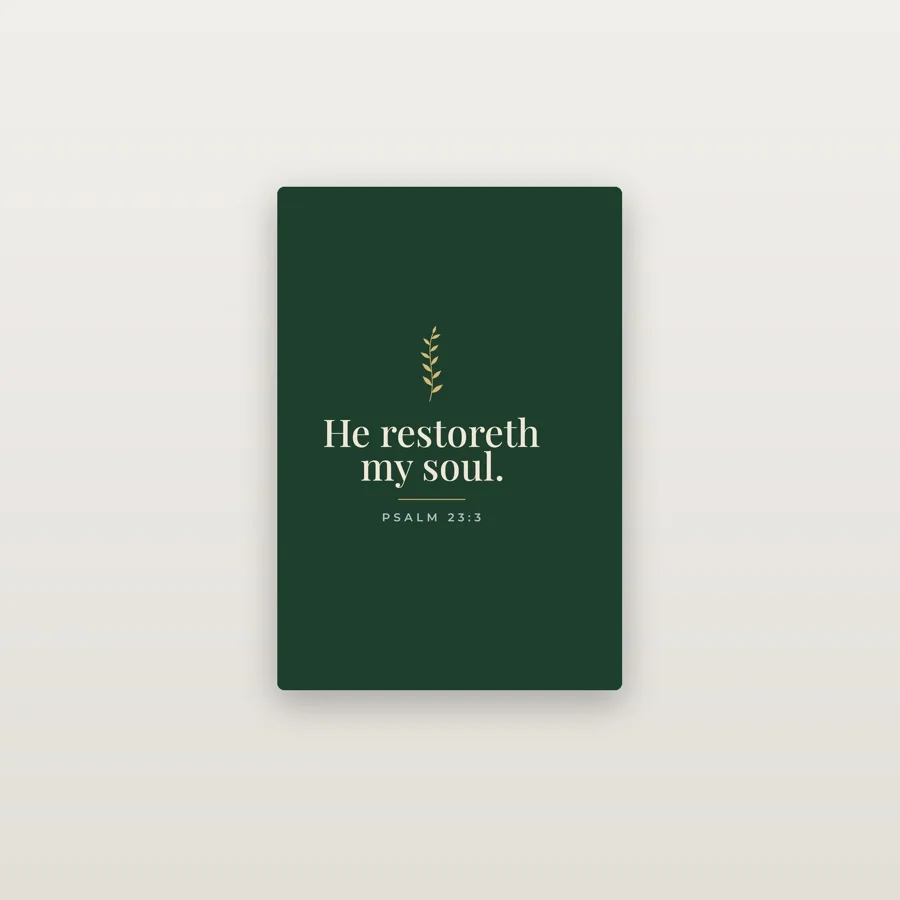 He Restoreth My Soul Hardcover Journal