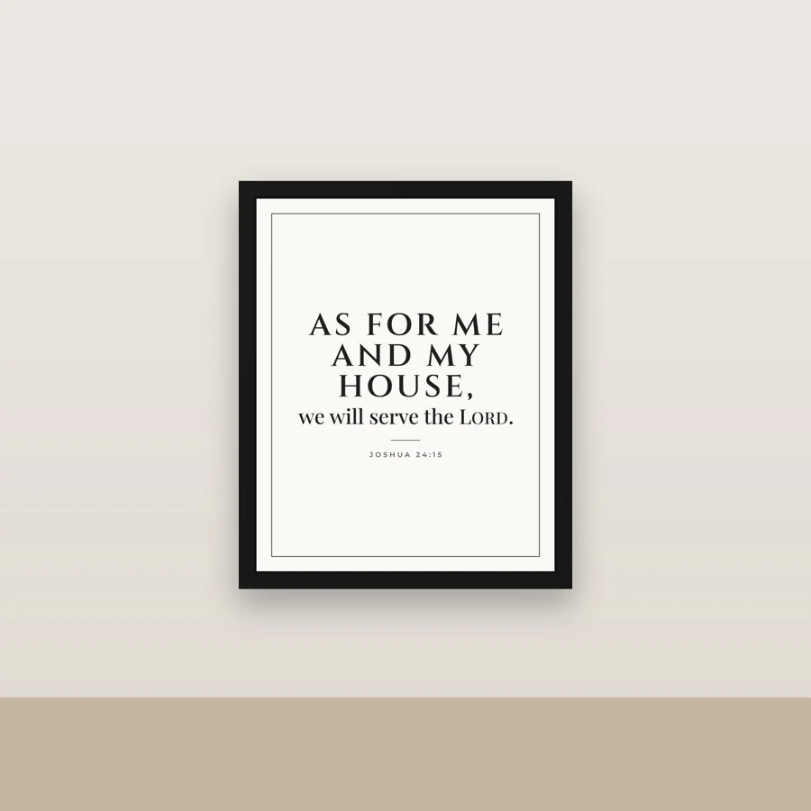 Joshua 24:15 Framed Canvas