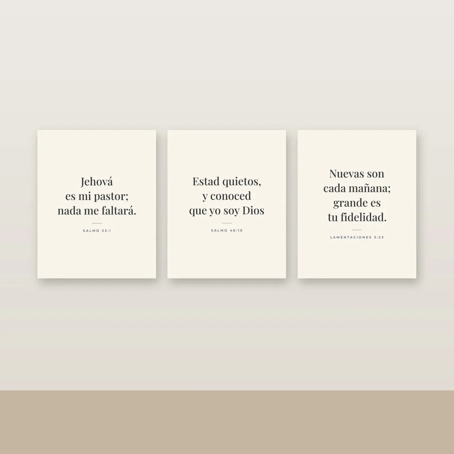 Palabra Viva Scripture Print Set of 3 (Spanish, Reina-Valera 1909)