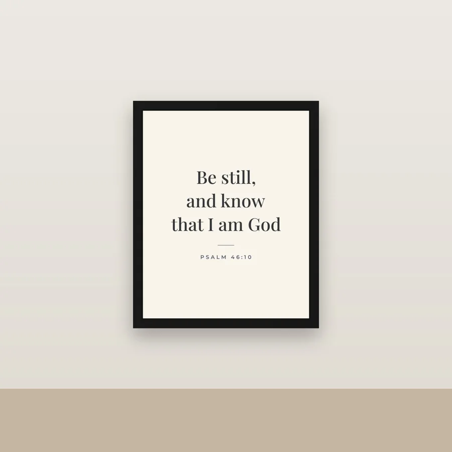 Psalm 46:10 Framed Canvas