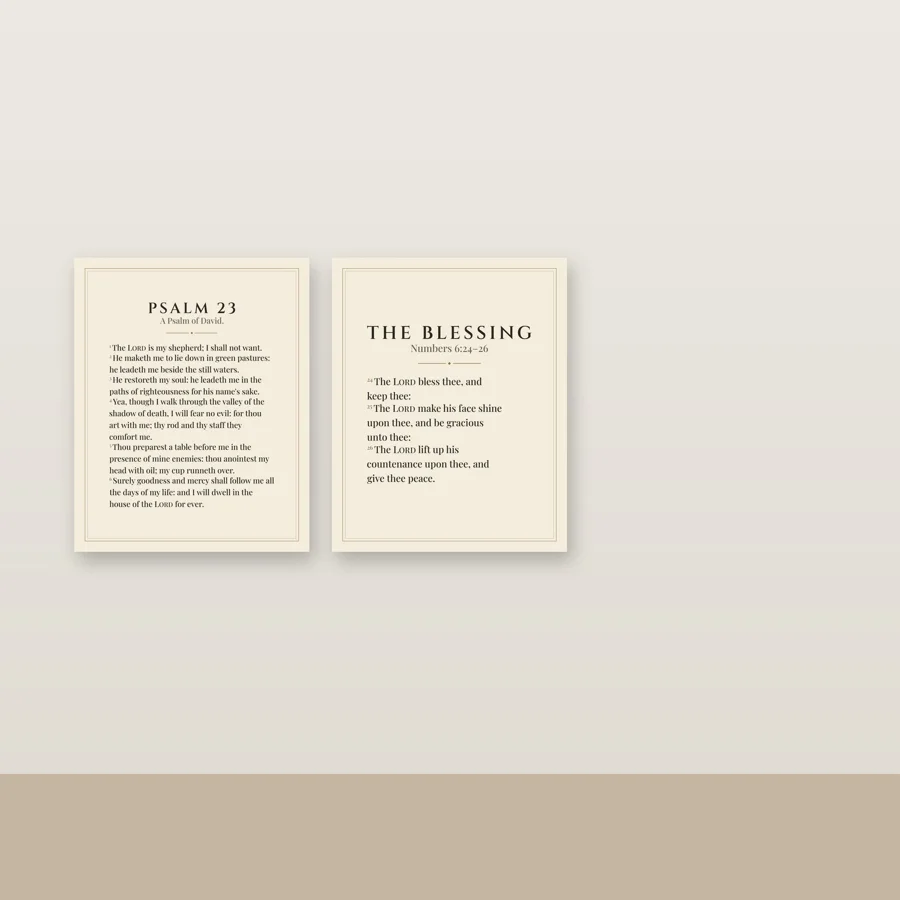 Psalter Page Printables: Psalm 23 & The Blessing (KJV)