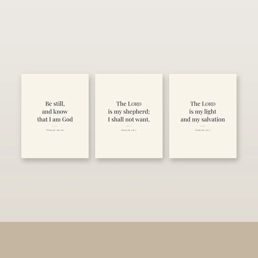 Quiet Word Scripture Print Set of 3 (KJV)